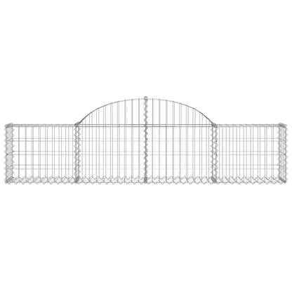 Cestas De Gaviones 25 Uds Forma De Arco Hierro 200x30x40/60 Cm_3