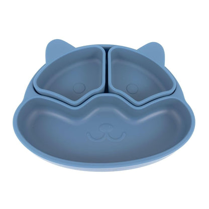 Plato Con Divisiones Extraíbles Y Forma De Perrito - Azul Marino._0