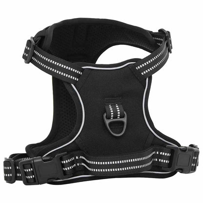 Arnés Para Perros Con Bandas Reflectantes Ajustables Negro Xl_2