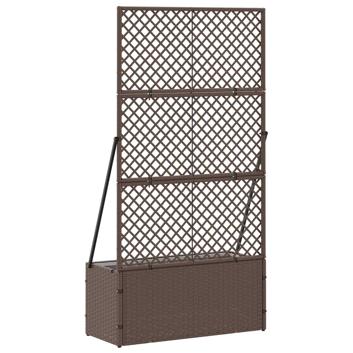 Jardín Enrejado Macetero Marrón 70 X 30 X 135 Cm Metal_4