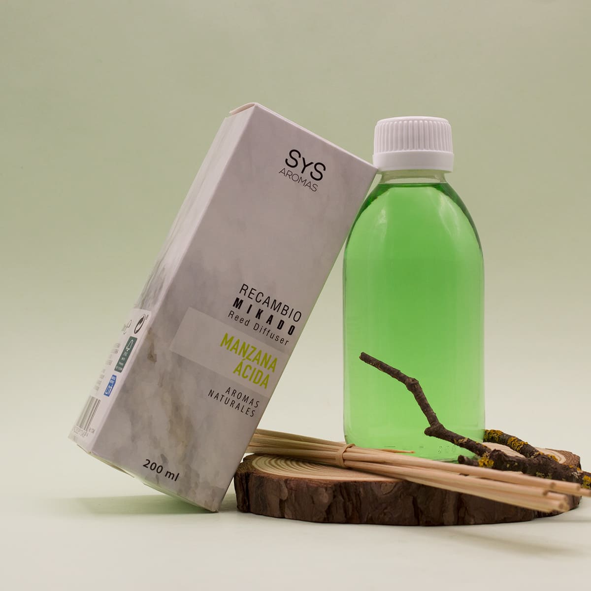 Recambio Mikado Manzana Ácida 200 Ml Con Varillas | Aroma Fresco Y Frutal | Refill Difusor | Larga Duración_4