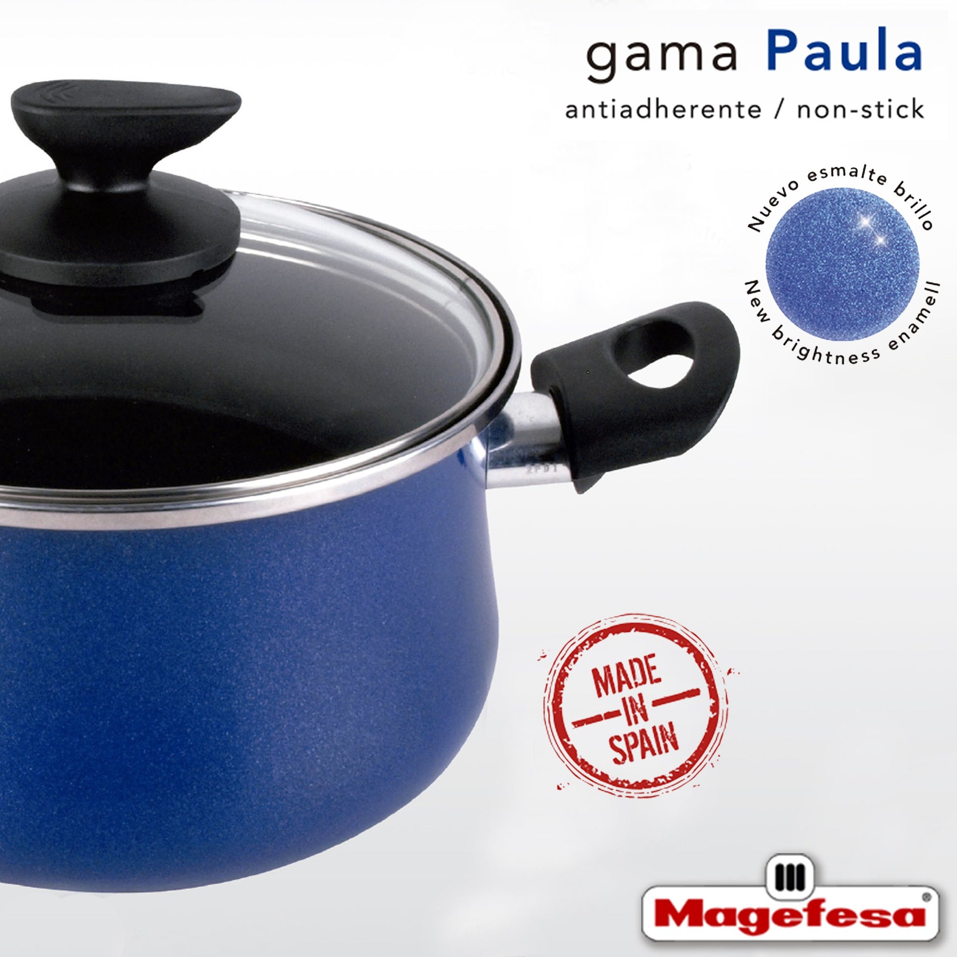 Magefesa Colección Paula Cazo 16 En Acero Esmaltado Vitrificado, Apto Inducción Y Lavavajillas_1