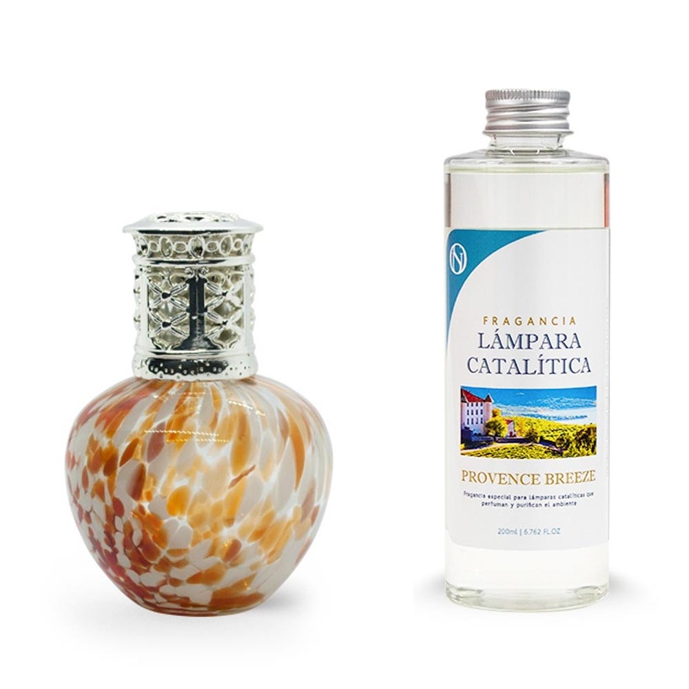 Lámpara Catalítica Drops Orange + Aroma Provence Breeze 500ml - Elimina Olores, Perfuma Y Mejora La Calidad Del Aire_0