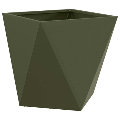 Jardinera 2 Uds. Verde Oliva 40 X 40 X 40 Cm Acero_4