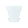 Embalagem de vasos brancos Tes 18 x 15 cm com pires