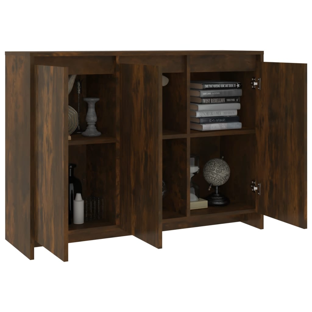 Aparador De Madera De Ingeniería Roble Ahumado 102x33x75 Cm / Vetonek_1