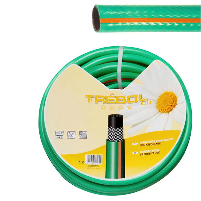 Manguera Verde Trebol Trenzado 19 Mm. 3/4 Rollo 50 Metros_0