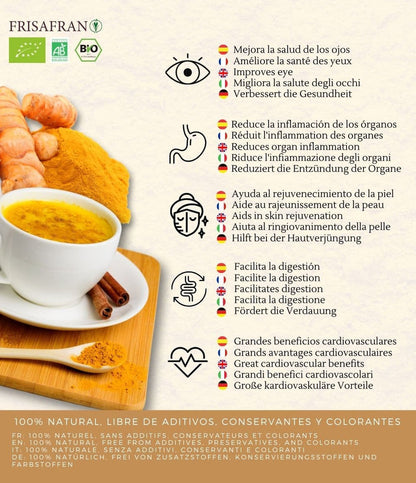 Cúrcuma Latte Ecológica En Polvo | Calidad | Frisafran 100 G_3