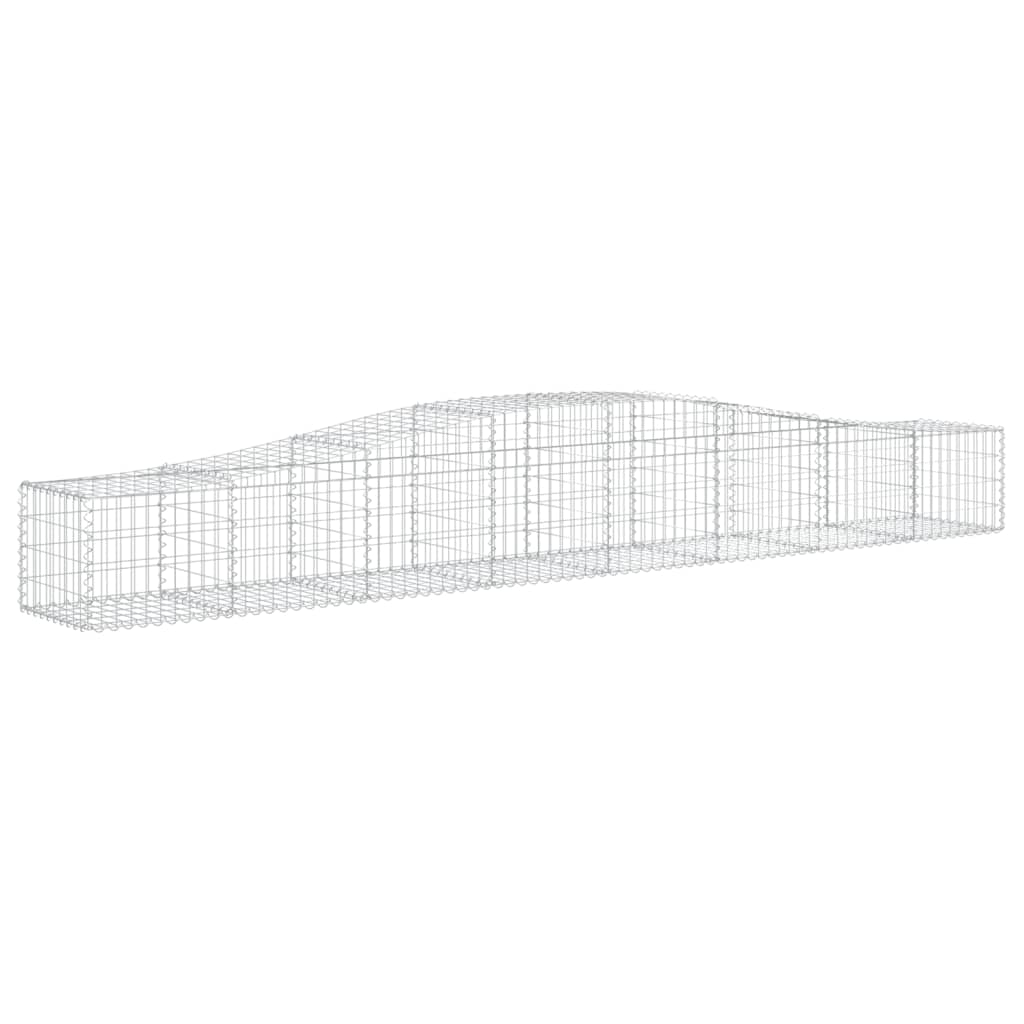 Cestas De Gaviones 15 Uds Forma De Arco Hierro 400x50x40/60 Cm_2