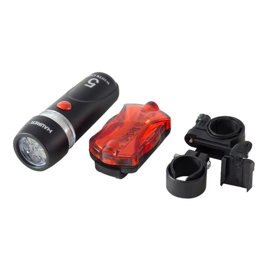 Linterna / Luces Led Para Bicicleta 5+5 Leds A Pilas (2 Aa) 20 Lumenes Con Soporte De Fijación Rápido_0