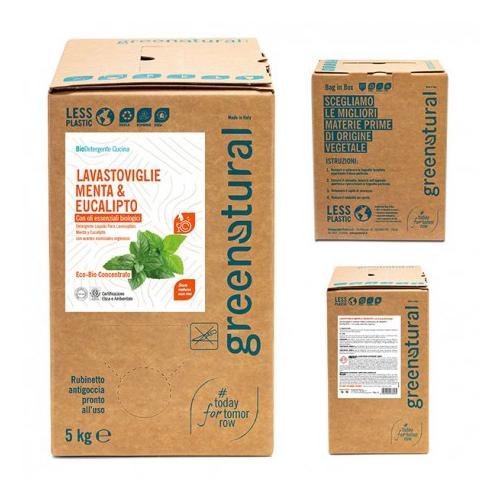 Detergente líquido concentrado de menta e eucalipto Eco Greenatural 5 kg