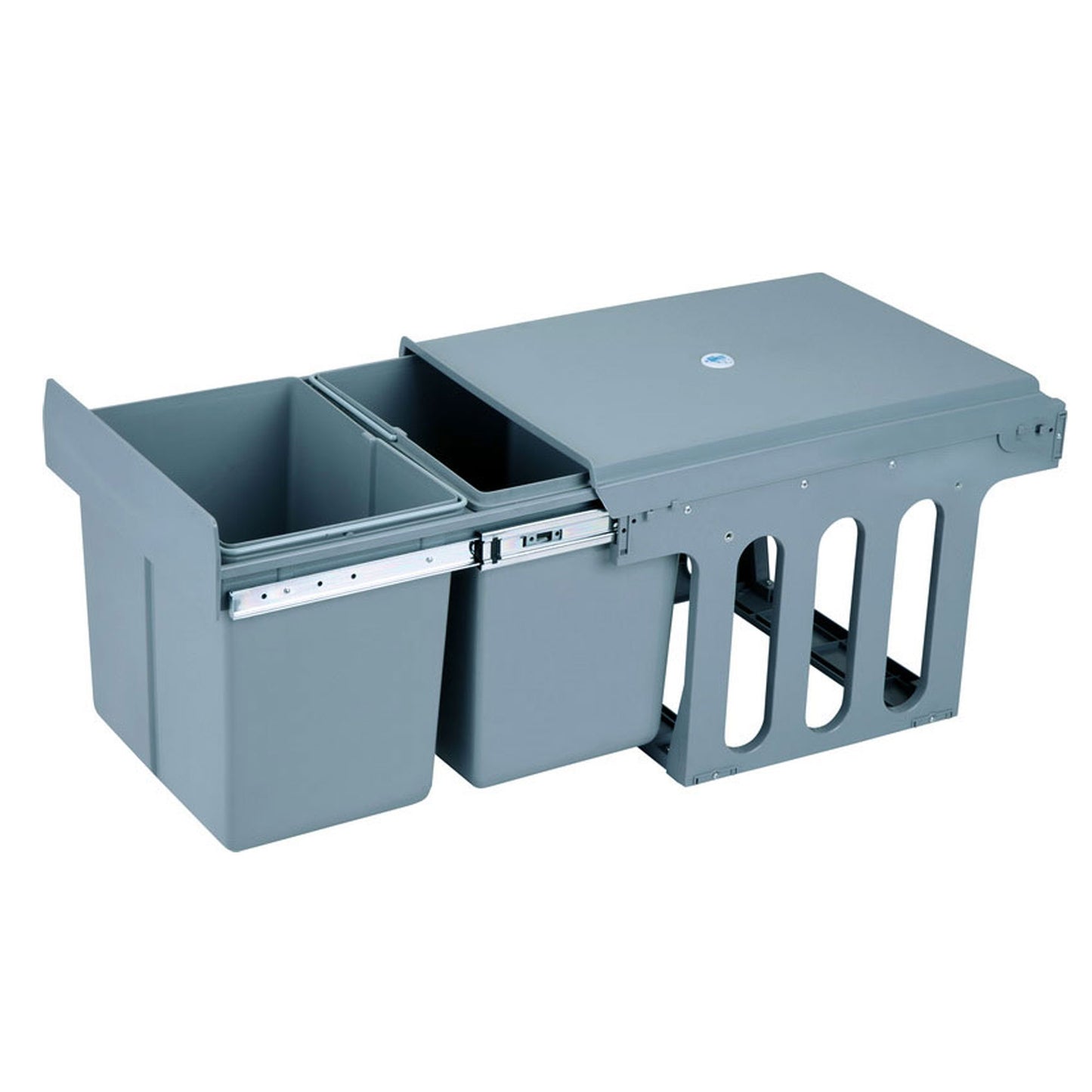 Cubo De Reciclaje 2x8l Bajo Fregadero, Extracción Manual Y Tapa_0