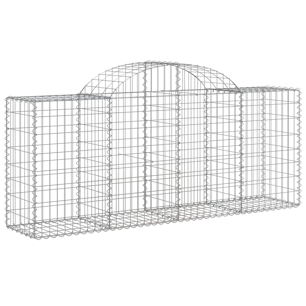 Cestas De Gaviones 13 Uds Forma De Arco Hierro 200x50x80/100 Cm_2
