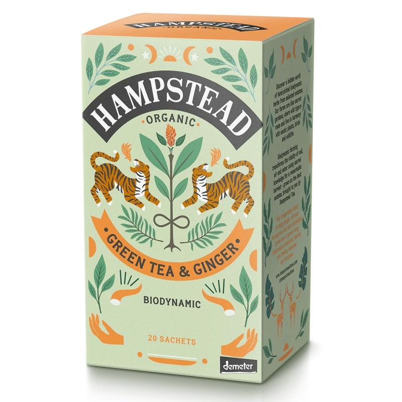 Chá Verde de Gengibre Hampstead 20 Saquetas