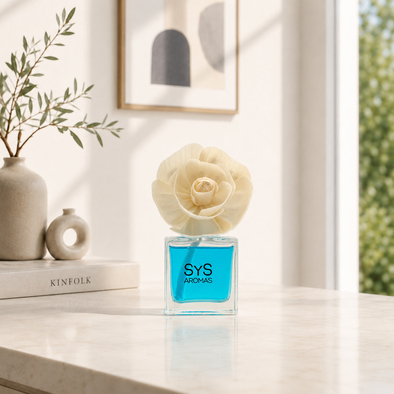 Ambientador Difusor Flor Aire Fresco SYS Aromas 90 ml | Aroma Fresco y Mediterráneo | Decorativo_3