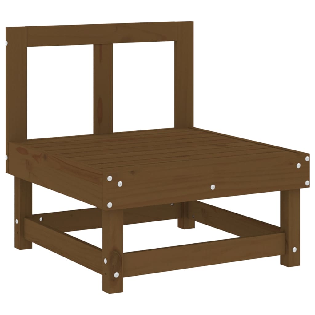 Vidaxl Juego Muebles De Jardín 10 Pzas Madera Maciza Pino Marrón Miel_3