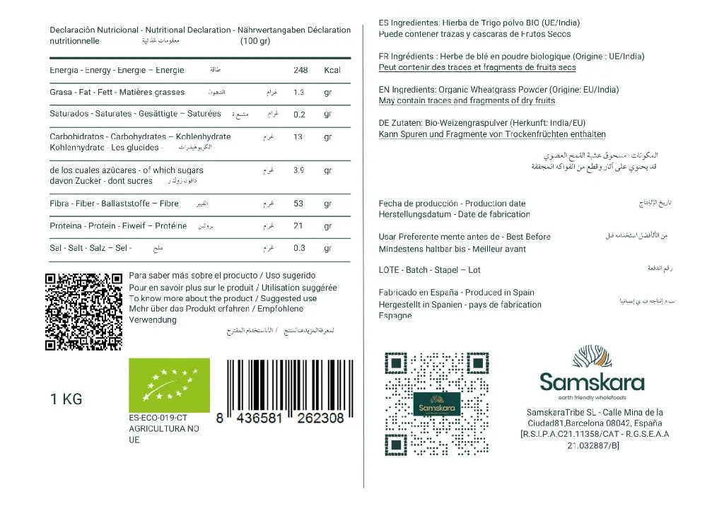 Hierba De Trigo En Polvo Bio - 500g_1