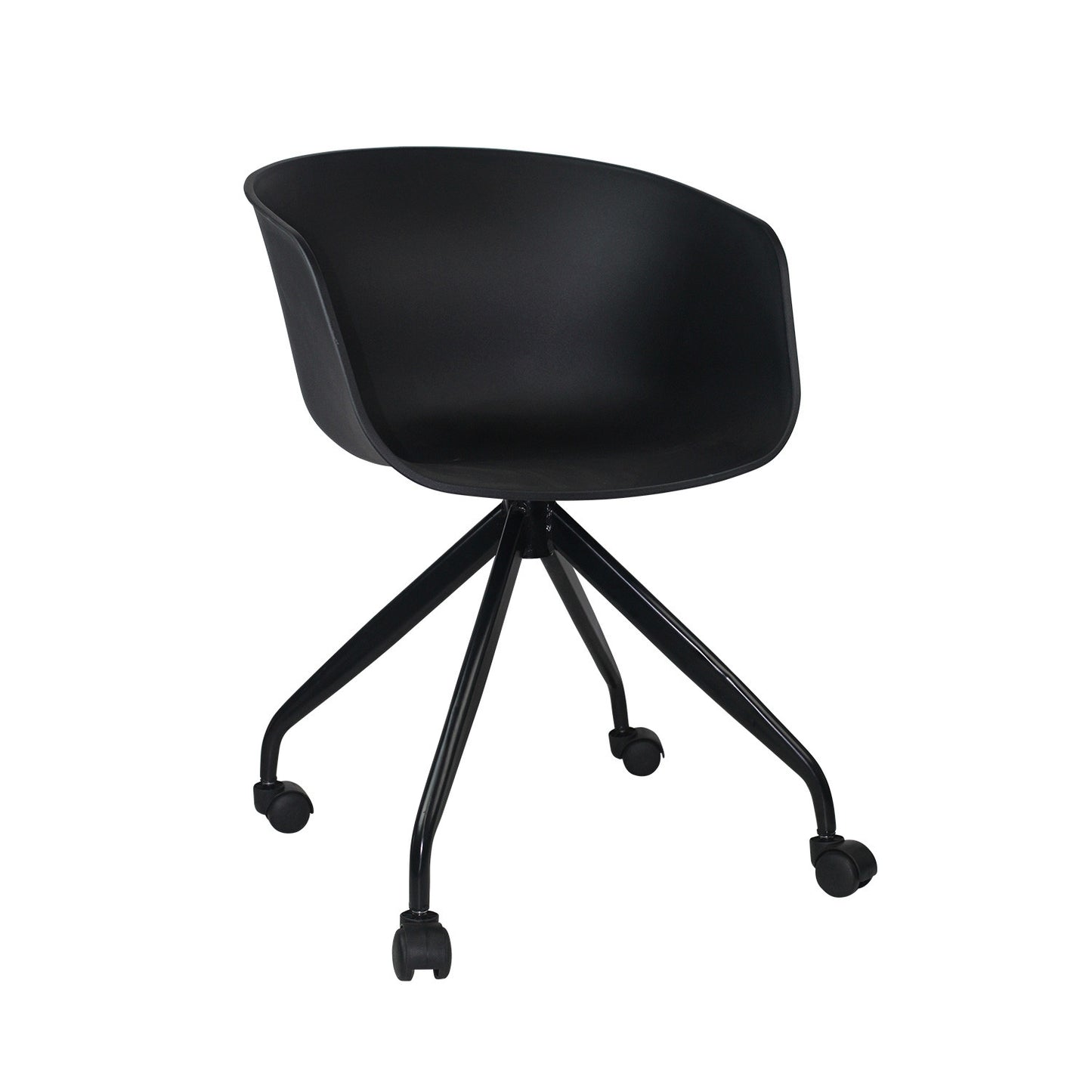 Silla De Escritorio Con Ruedas New Age Negro 78,6x56x49cm Thinia Home_0