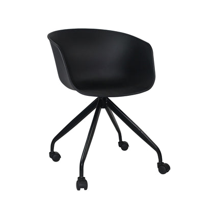 Silla De Escritorio Con Ruedas New Age Negro 78,6x56x49cm Thinia Home_0