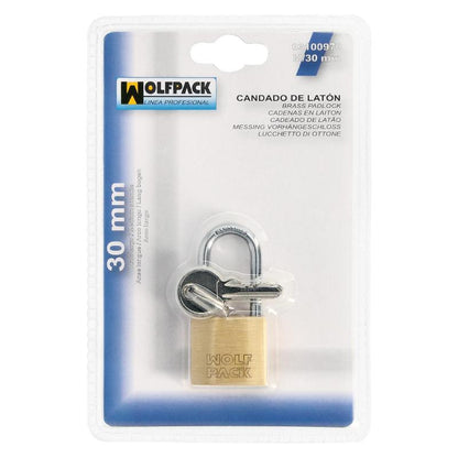 Candado Laton Arco Largo 30 Mm.