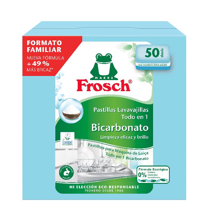 Pastilhas de bicarbonato de sódio para máquina de lavar loiça Frosch 50 unidades