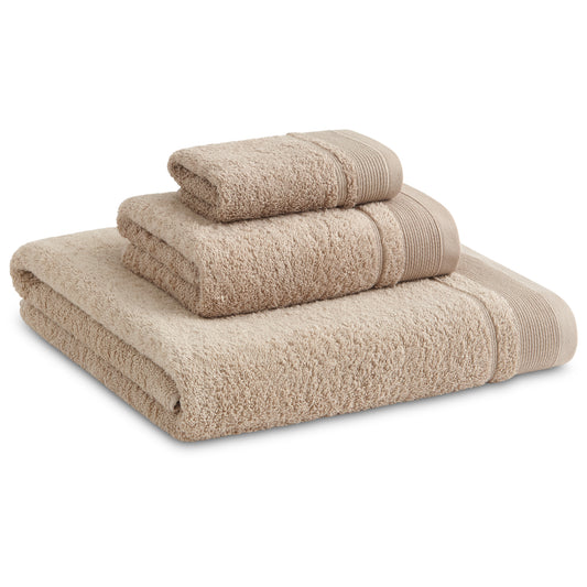 Juego De Toallas De Baño 3 Piezas: Tocador, Lavabo Y Sabana - 100% Algodón, 500 Gr Beige_0