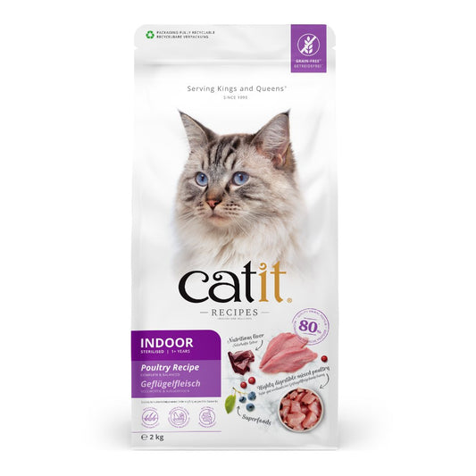 Pienso para gatos Indoor esterilizados con aves Recipes 400 g Catit