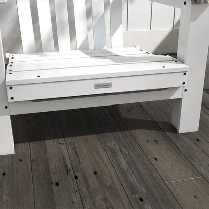 Outsunny Silla Adirondack De Madera Plegable Con Reposabrazos 68x81x93 Cm Blanco_4