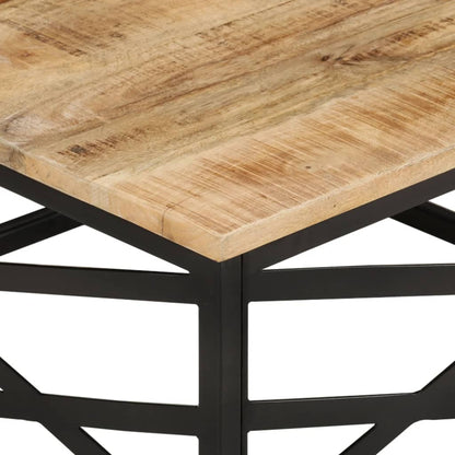 Mesa De Centro De Madera Maciza De Mango 68x68x35 Cm_1