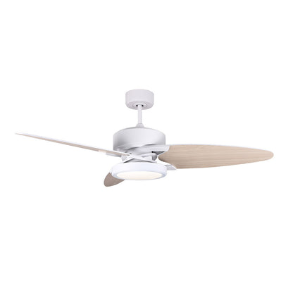 Ventilador Dc Cross 30w Blanco 3 Aspas Blanco/haya 6vel. 3 Colores 3250lm132d Remoto, Memoria Y Temporizador_1