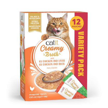 Caldo Cremoso para Gatos Creamy Broth Pack Variado Catit 12 x 40 g