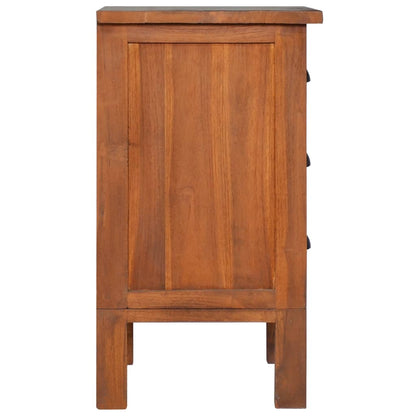 Mesita De Noche De Madera Maciza De Teca 40x35x60 Cm_2
