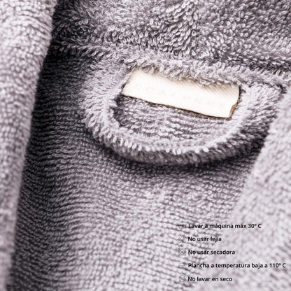 Albornoz S/m 100% Algodón 360gsm Gris Scalpers Home