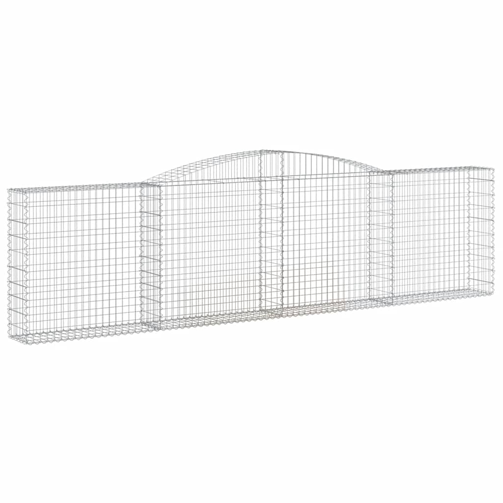 Cestas De Gaviones 8 Uds Forma De Arco Hierro 400x30x100/120 Cm_2