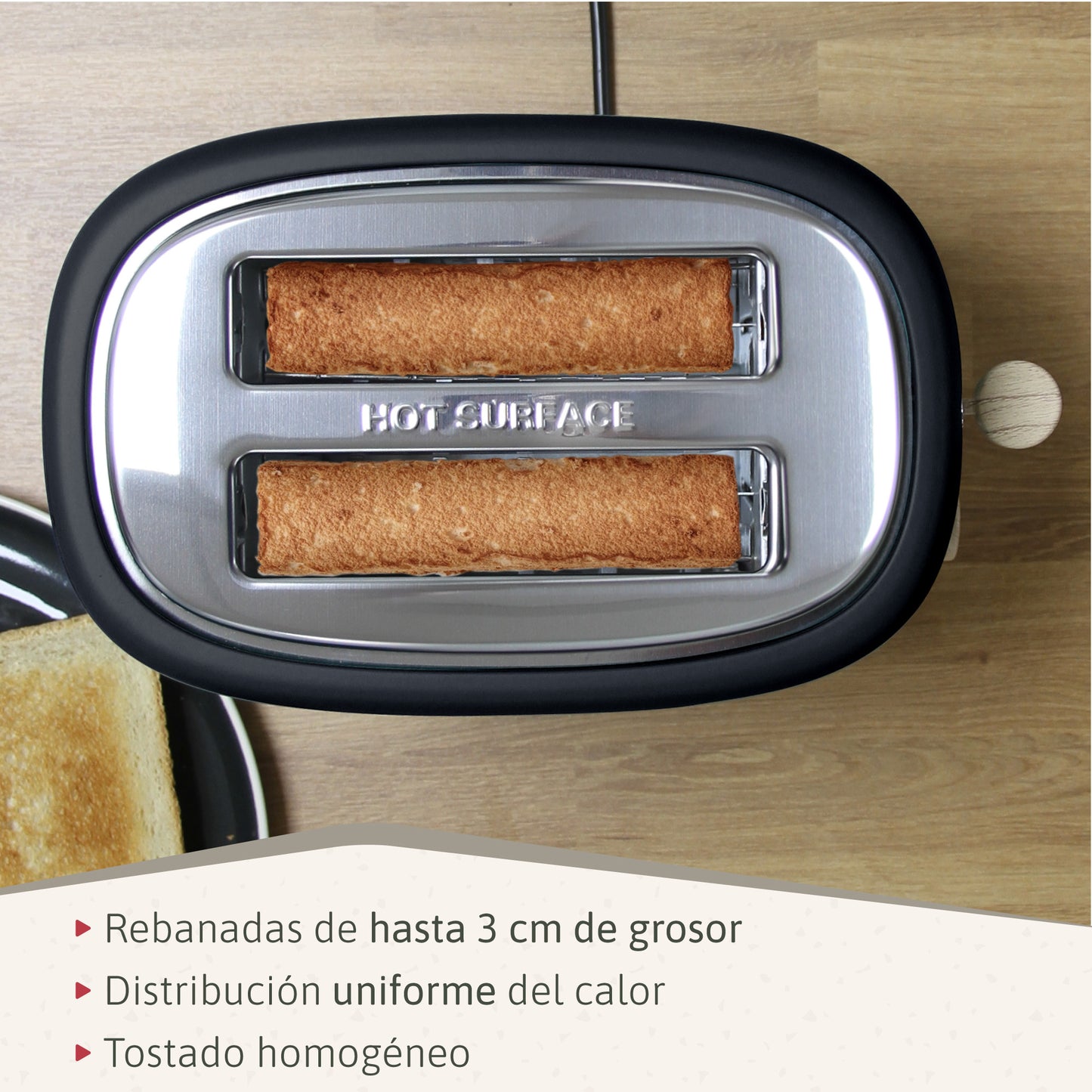 Briebe Nordic Set Tostadora Pan Ranura Ancha 2 Rebanadas + Tetera 2,3l Acero Inox, Inducción Libre Bpa, Skt1177blk,negro_4