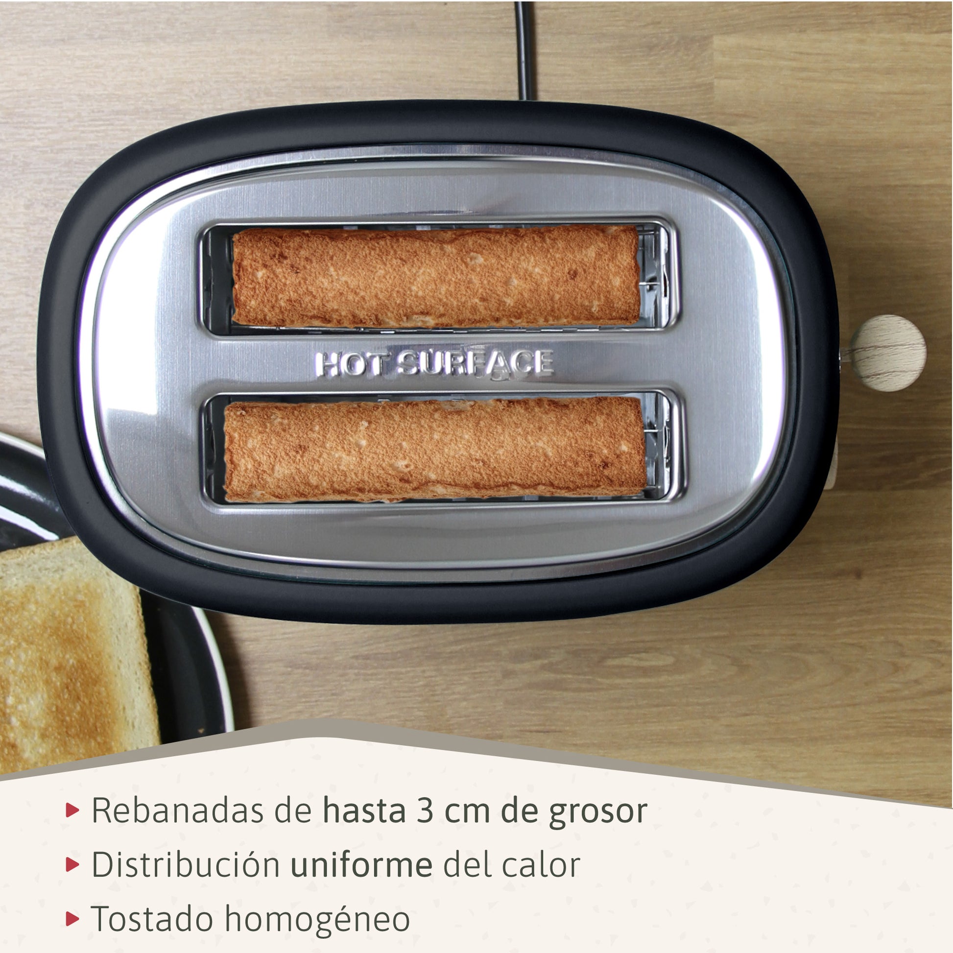 Briebe Nordic Set Tostadora Pan Ranura Ancha 2 Rebanadas + Tetera 2,3l Acero Inox, Inducción Libre Bpa, Skt1177blk,negro_4