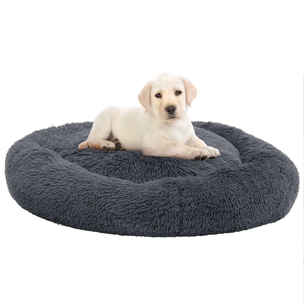 Vidaxl Cojín Lavable Para Perros Y Gatos Felpa Gris Oscuro 90x90x16 Cm_1