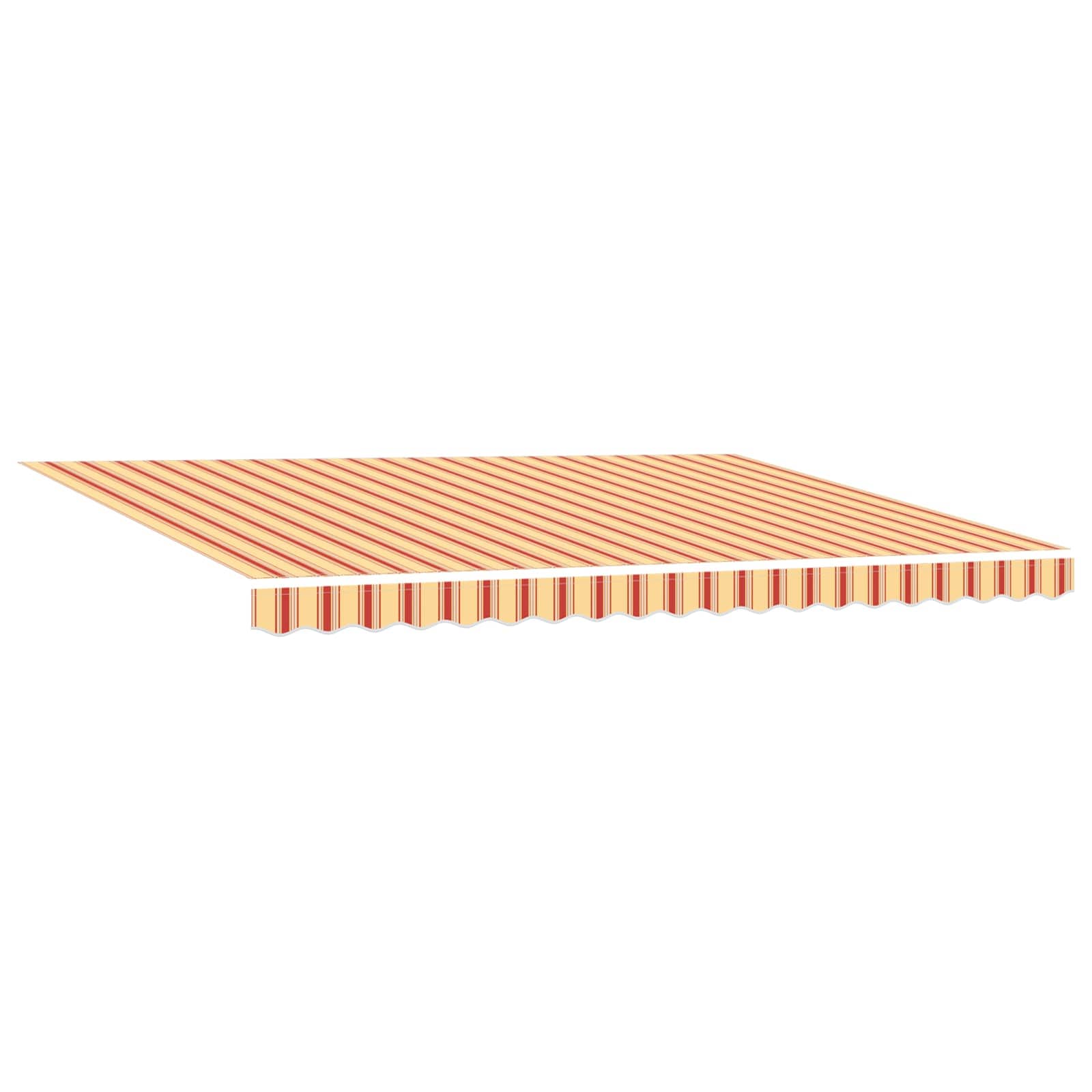 Toldo Retráctil Amarillo Y Naranja 450 X 300 Cm Poliéster_4