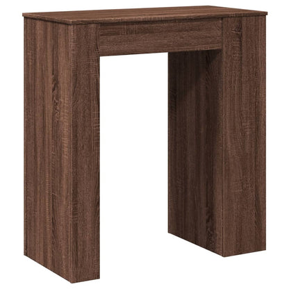 Mesa Alta Bar Con Estantes Marrón Roble 95x47x103,5 Cm_4