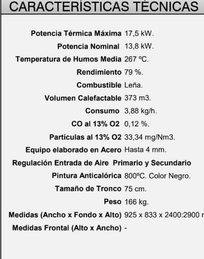 BRICOSOL Chimenea Leña Central a 4 Caras y 2 Puertas FM Modelo C-204 K Cristal Serigrafiado_2