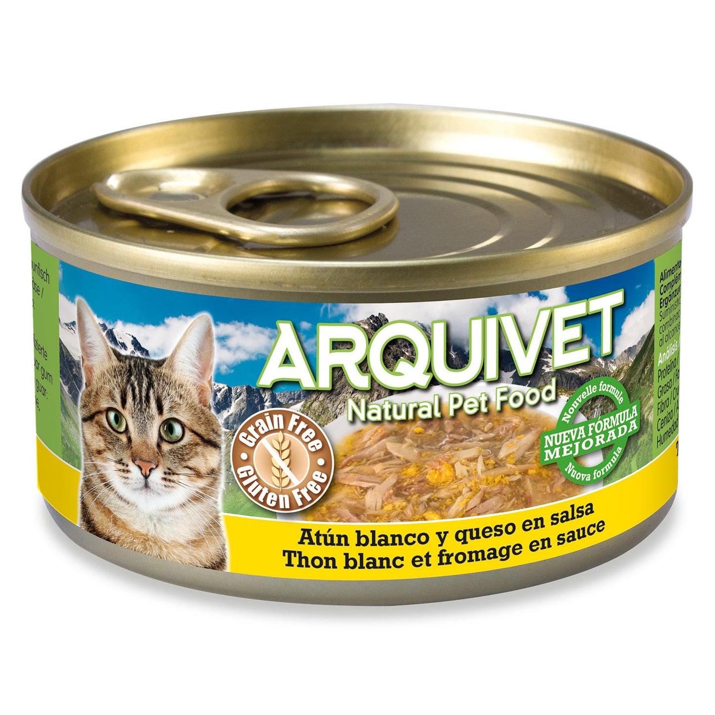 Ração Húmida para Gatos Arquivet Atum Branco e Queijo em Molho 80g