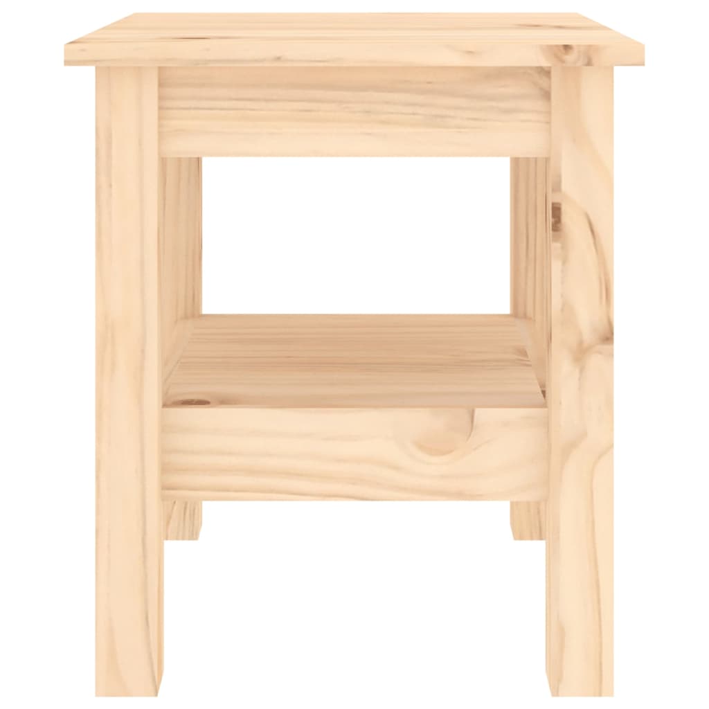 Mesa De Centro De Madera Maciza De Pino 35x35x40 Cm_1