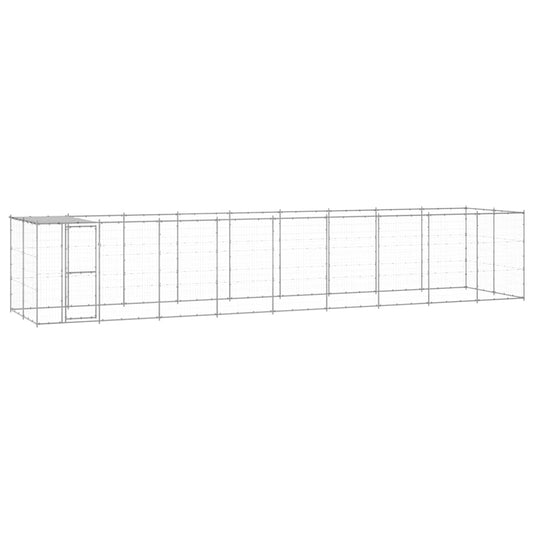 Perrera De Exterior De Acero Galvanizado Con Techo 21,78 M²_0