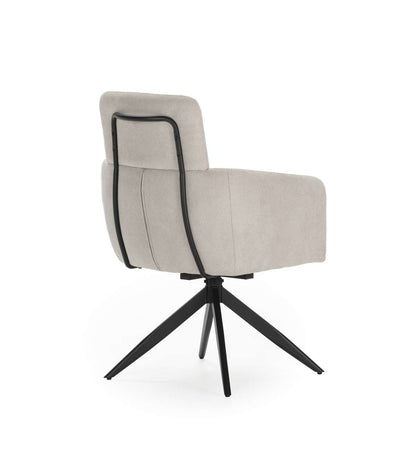 Pack De 2 Sillones Giratorios Modelo Maggie Tapizado Textil Gris Claro, 93cm(alto) 58cm(an_2
