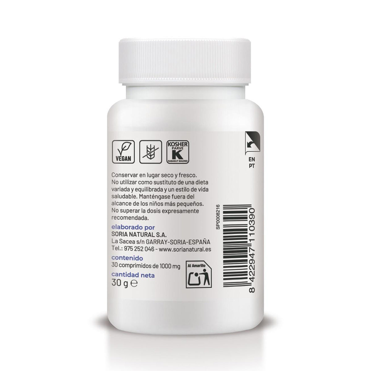 Vitamina B3 de Libertação Sustentada, Soria Natural, 30 comprimidos