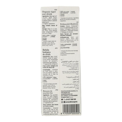 Horchata de chufa 0% açúcar, adoçada com agave Amandín 1L