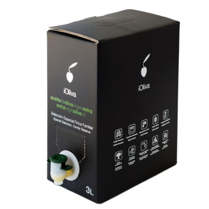 iOliva | Aceite De Oliva Virgen Extra | Variedad Hojiblanca | Olivar Tradicional | Bag In Box 3 L con Aceitera_0