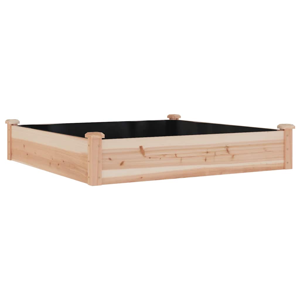 Jardinera Arriate Con Forro Madera Maciza Abeto 120x60x25 Cm_0
