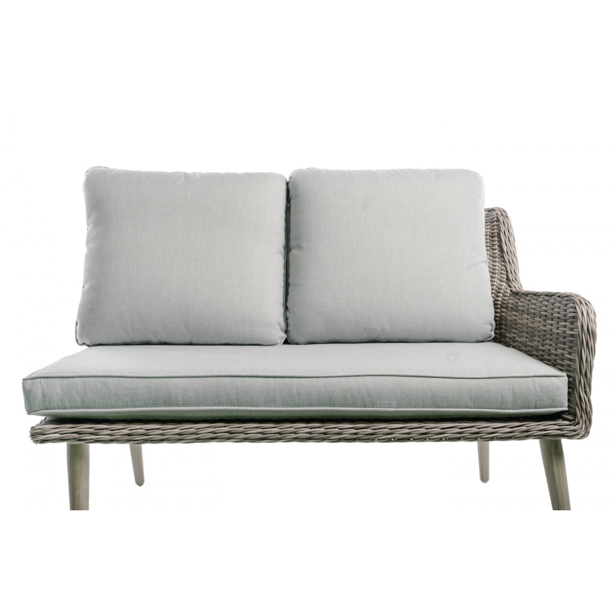 Conjunto De Jardín Esquinero Havana Para 6 Personas En Resina Redonda Beige Gris Y Aluminio 2 Sofás + 1 Mesa De Centro - Muebles De Jardín_3