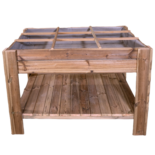 Mesa De Cultivo Tura Profunda 20cm Vidahuerto Con Bandeja Y Separadores 120x80x80 Cm._0